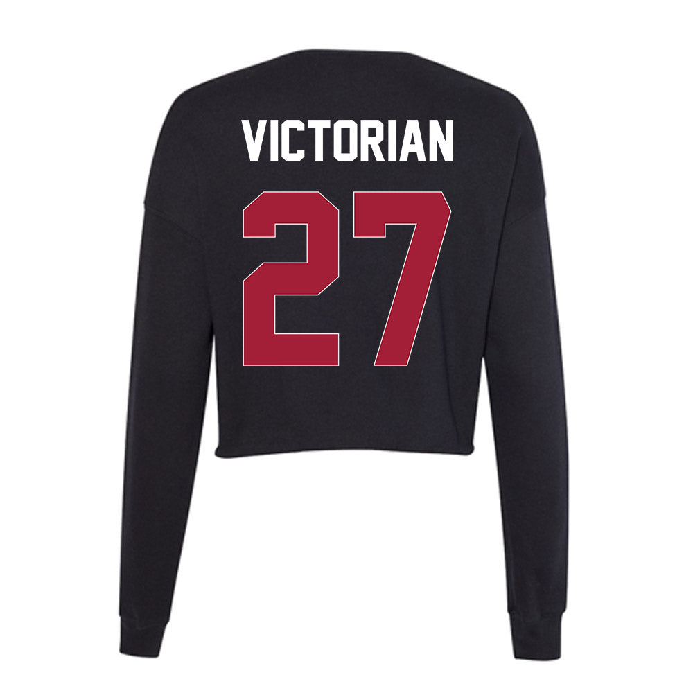 Oklahoma - NCAA Baseball : Landon Victorian - Women's Cropped Crew Fleece-1