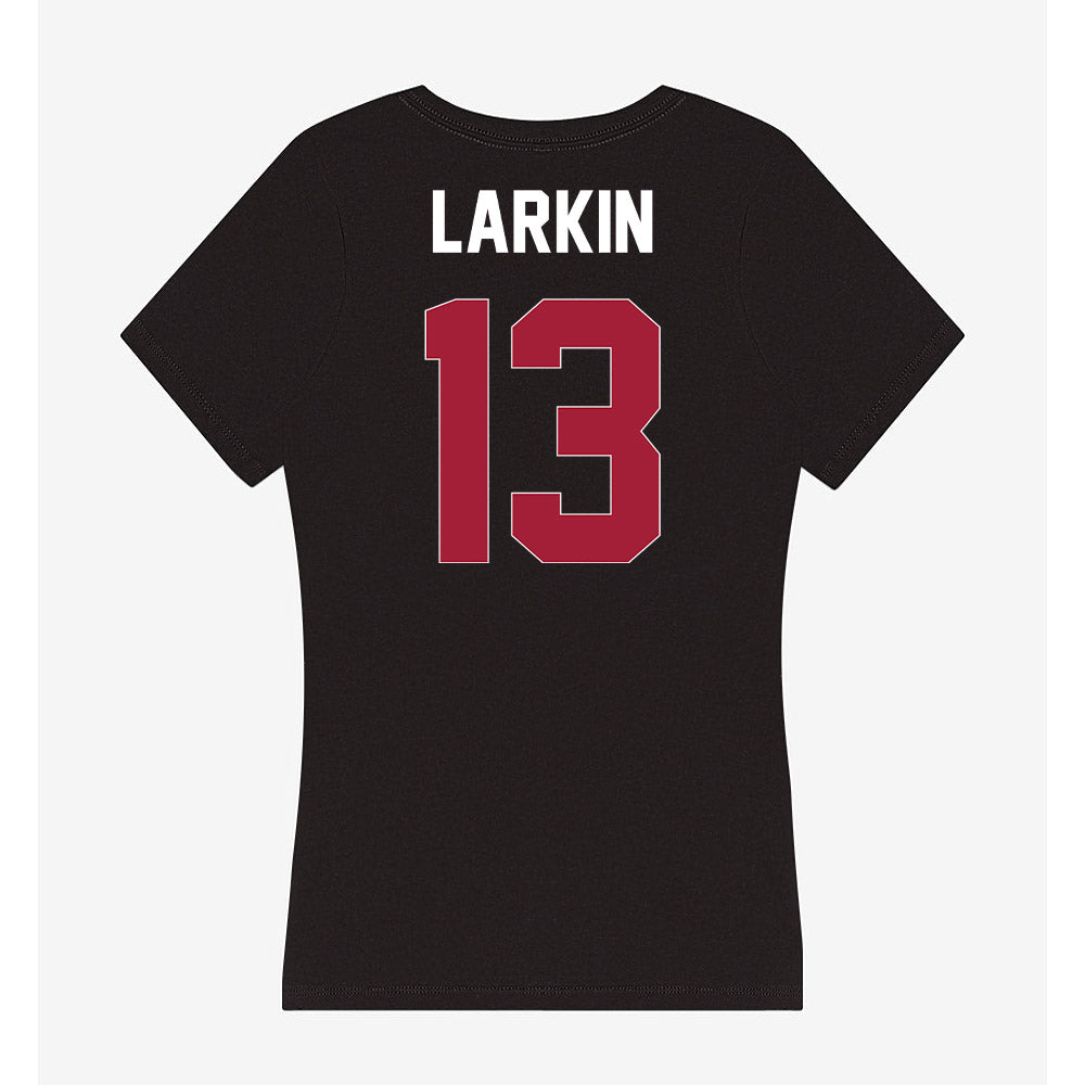Oklahoma - NCAA Baseball : Connor Larkin - Women's V-Neck T-Shirt-1