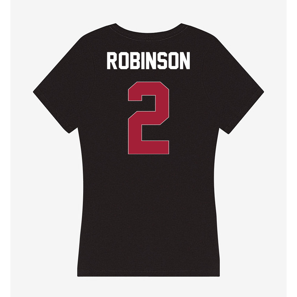 Oklahoma - NCAA Football : Omarion Robinson - Women's V-Neck T-Shirt-1