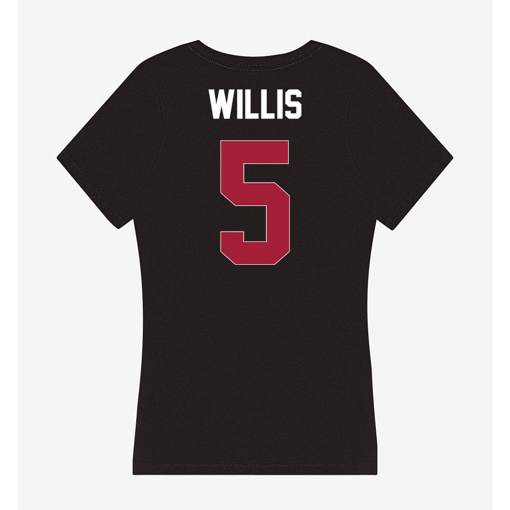 Oklahoma - NCAA Baseball : Dawson Willis - Women's V-Neck T-Shirt-1