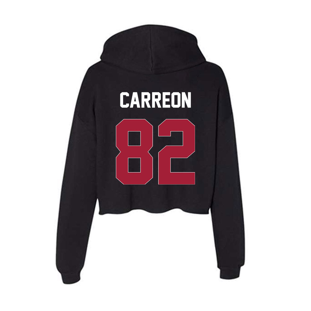 Oklahoma - NCAA Football : Ivan Carreon - Women's Crop Fleece Hoodie-1