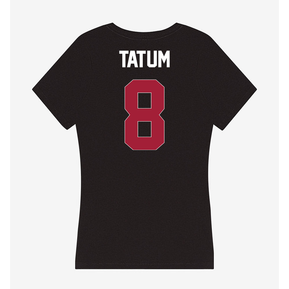 Oklahoma - NCAA Football : Taylor Tatum - Women's V-Neck T-Shirt-1