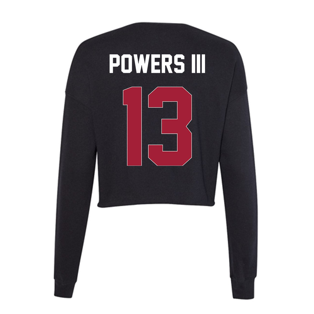Oklahoma - NCAA Football : Reggie Powers III - Women's Cropped Crew Fleece-1