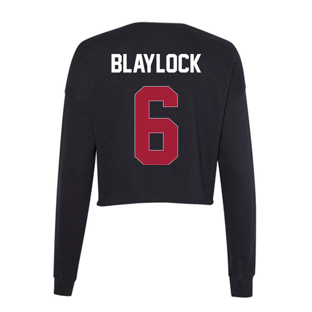 Oklahoma - NCAA Football : Tory Blaylock - Women's Cropped Crew Fleece-1