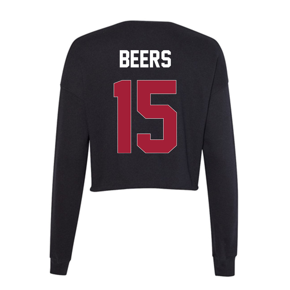 Oklahoma - NCAA Women's Basketball : Raegan Beers - Women's Cropped Crew Fleece-1