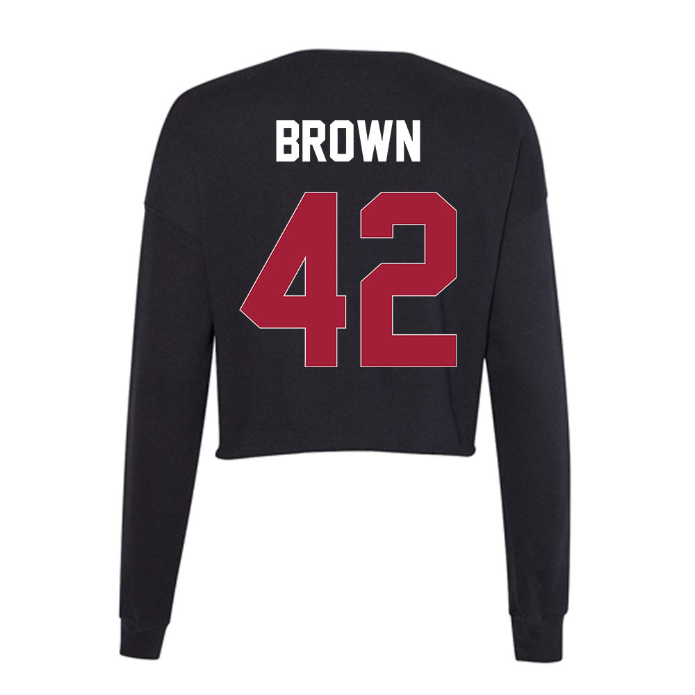 Oklahoma - NCAA Women's Soccer : Riley Brown - Women's Cropped Crew Fleece-1