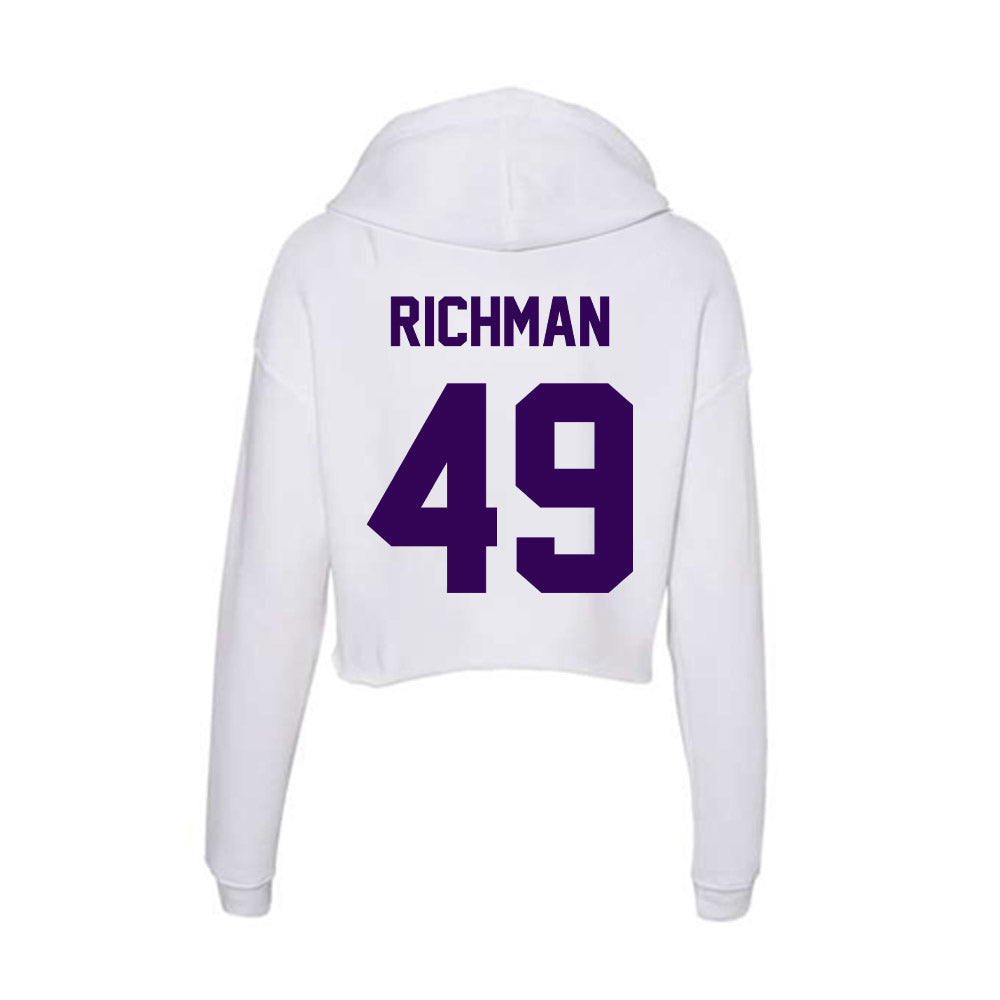 Kansas State - NCAA Football : Maguire Richman - Women's Crop Fleece Hoodie-1