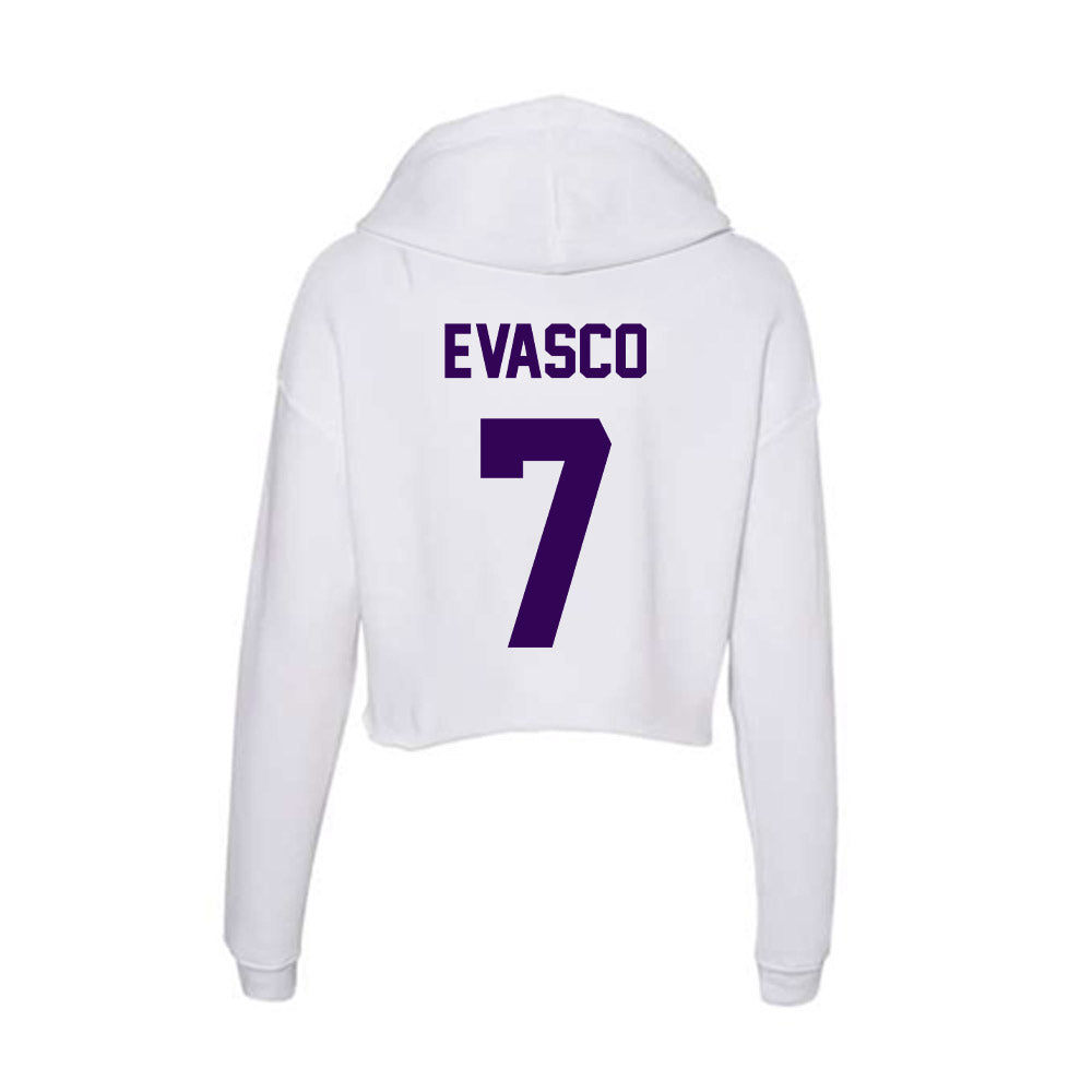 Kansas State - NCAA Baseball : Aj Evasco - Women's Crop Fleece Hoodie-1