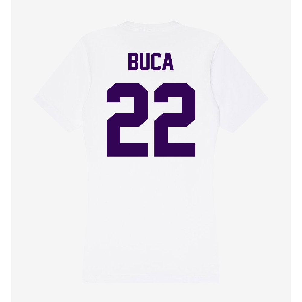 Kansas State - NCAA Men's Basketball : Dorin Buca - Women's V-Neck T-Shirt-1