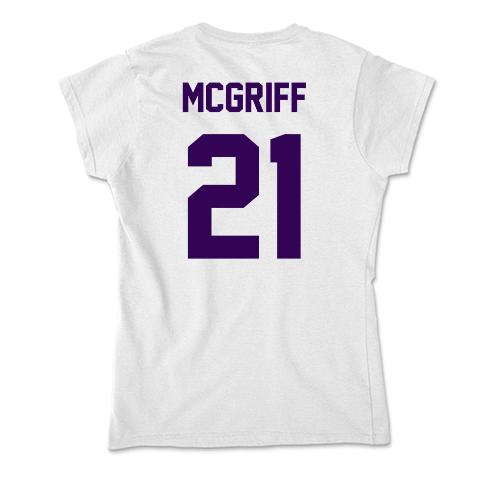 Kansas State - NCAA Men's Basketball : Khamari McGriff - Soft Style Women’s T-Shirt-1