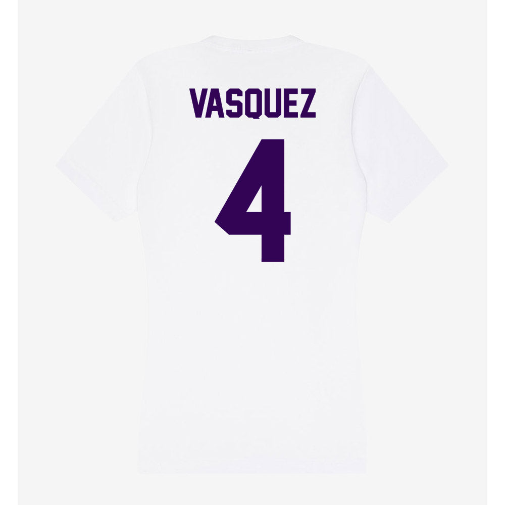 Kansas State - NCAA Baseball : Carlos Vasquez - Women's V-Neck T-Shirt-1