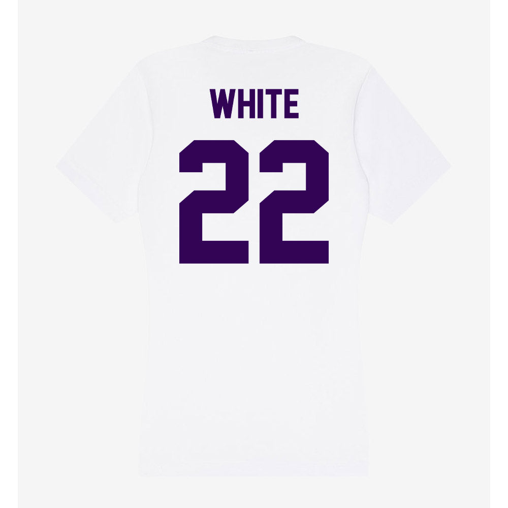 Kansas State - NCAA Women's Basketball : Ramiya White - Women's V-Neck T-Shirt-1