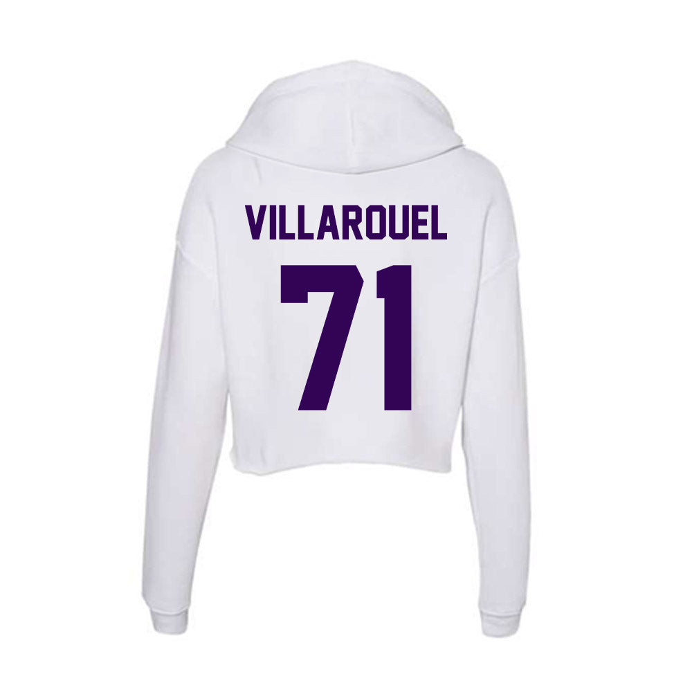 Kansas State - NCAA Football : Dylan Villarouel - Women's Crop Fleece Hoodie-1
