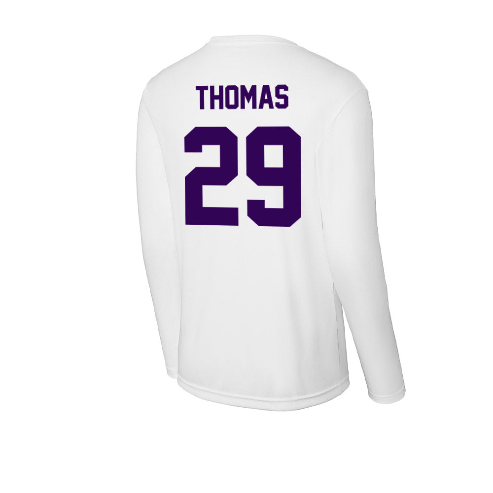 Kansas State - NCAA Football : Kanijal Thomas - Activewear Long Sleeve T-Shirt-1