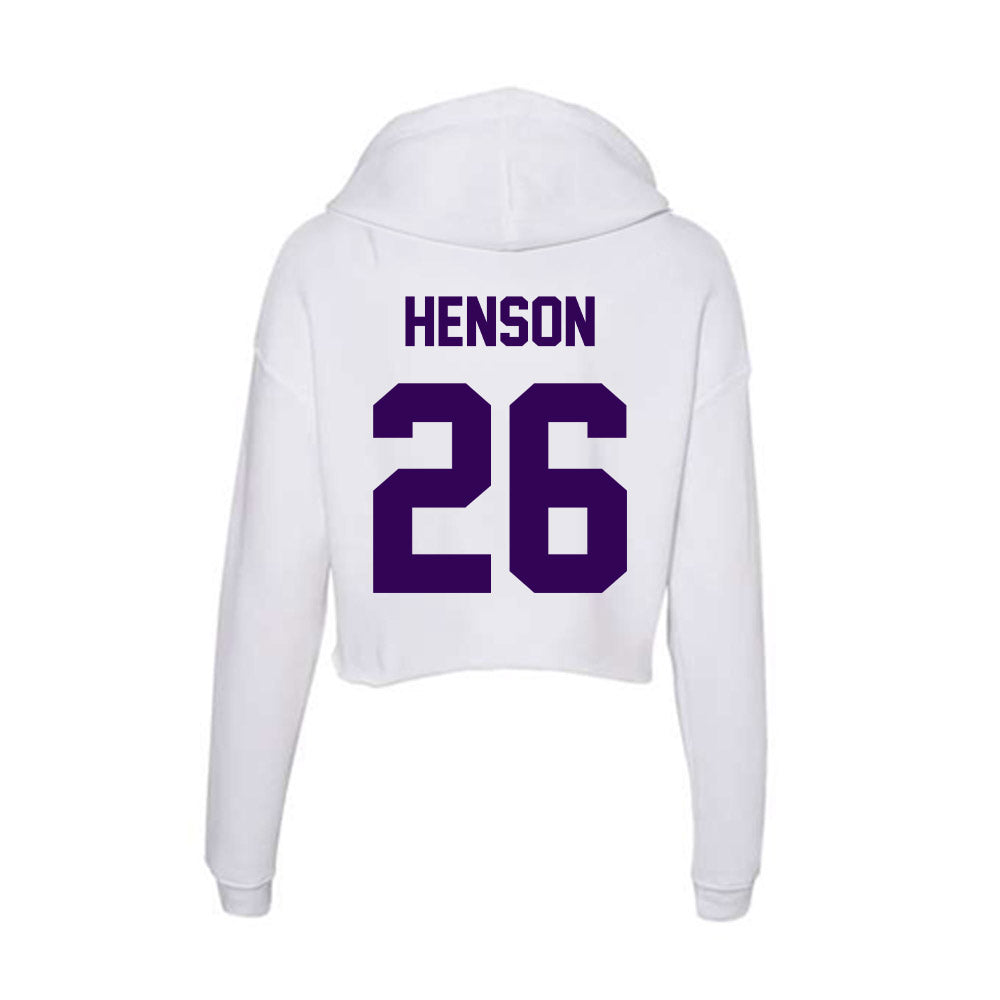 Kansas State - NCAA Baseball : Micah Henson - Women's Crop Fleece Hoodie-1