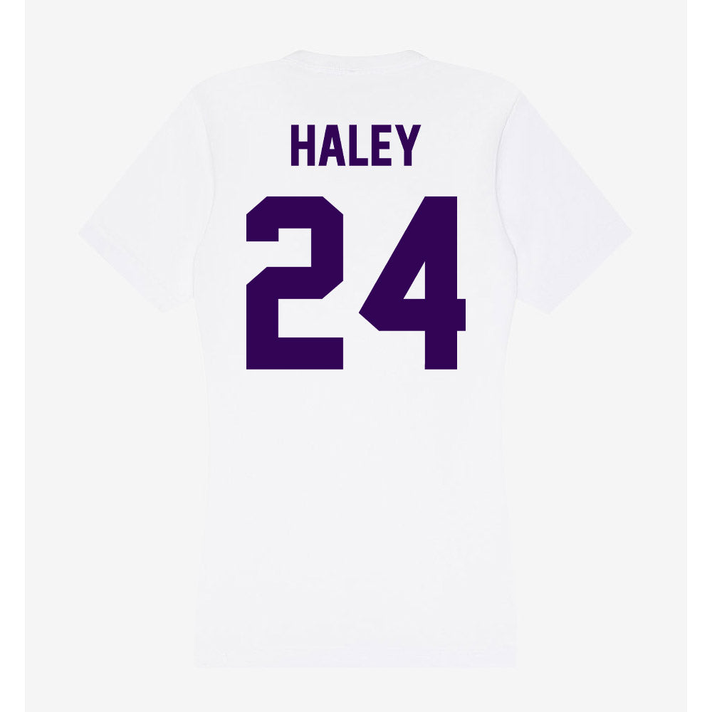 Kansas State - NCAA Baseball : Austin Haley - Women's V-Neck T-Shirt-1