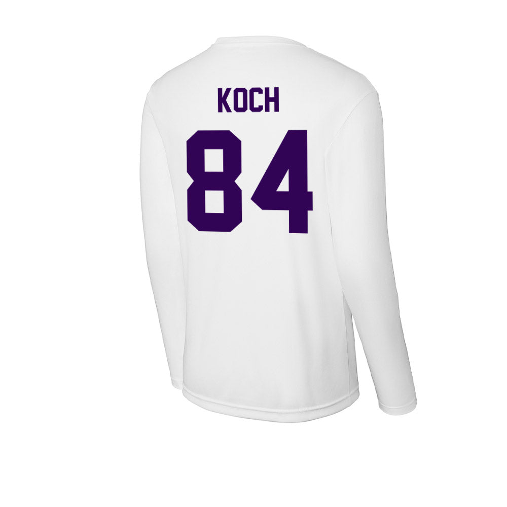 Kansas State - NCAA Football : Isaac Koch - Activewear Long Sleeve T-Shirt-1