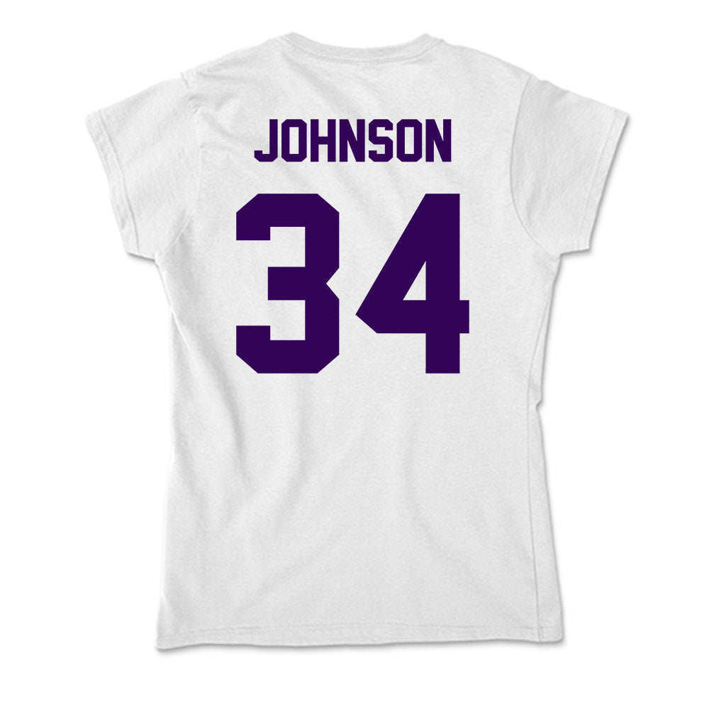 Kansas State - NCAA Men's Basketball : Nate Johnson - Soft Style Women’s T-Shirt-1