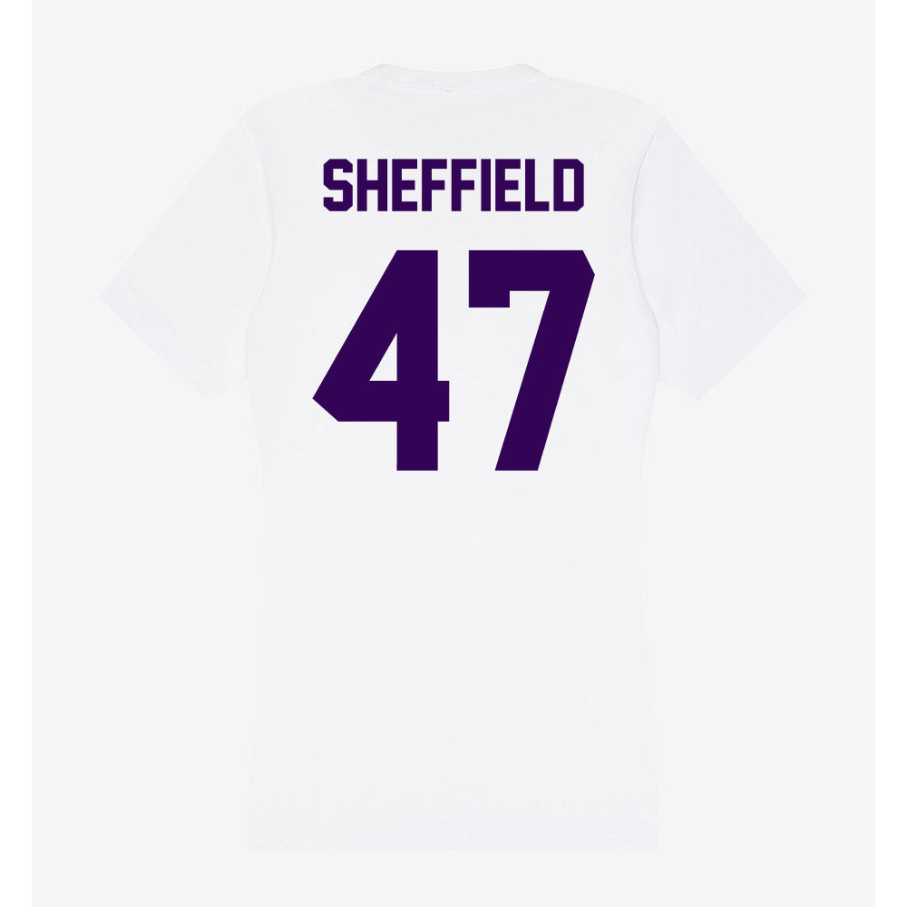 Kansas State - NCAA Baseball : Lincoln Sheffield - Women's V-Neck T-Shirt-1