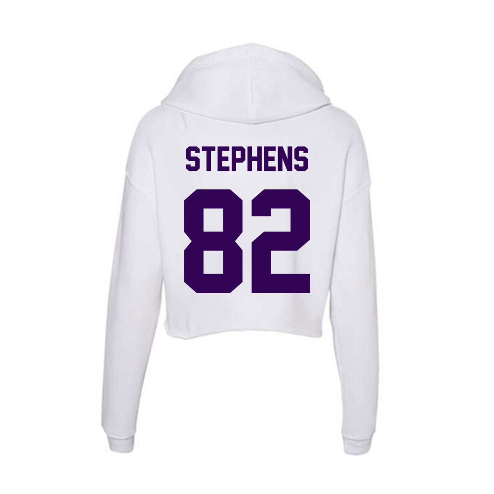 Kansas State - NCAA Football : Justin Stephens - Women's Crop Fleece Hoodie-1