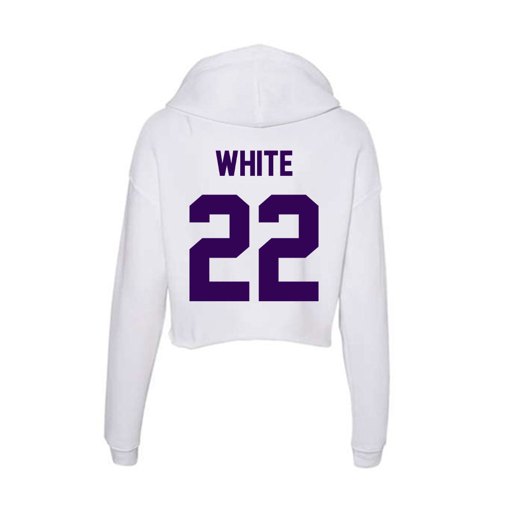 Kansas State - NCAA Women's Basketball : Ramiya White - Women's Crop Fleece Hoodie-1
