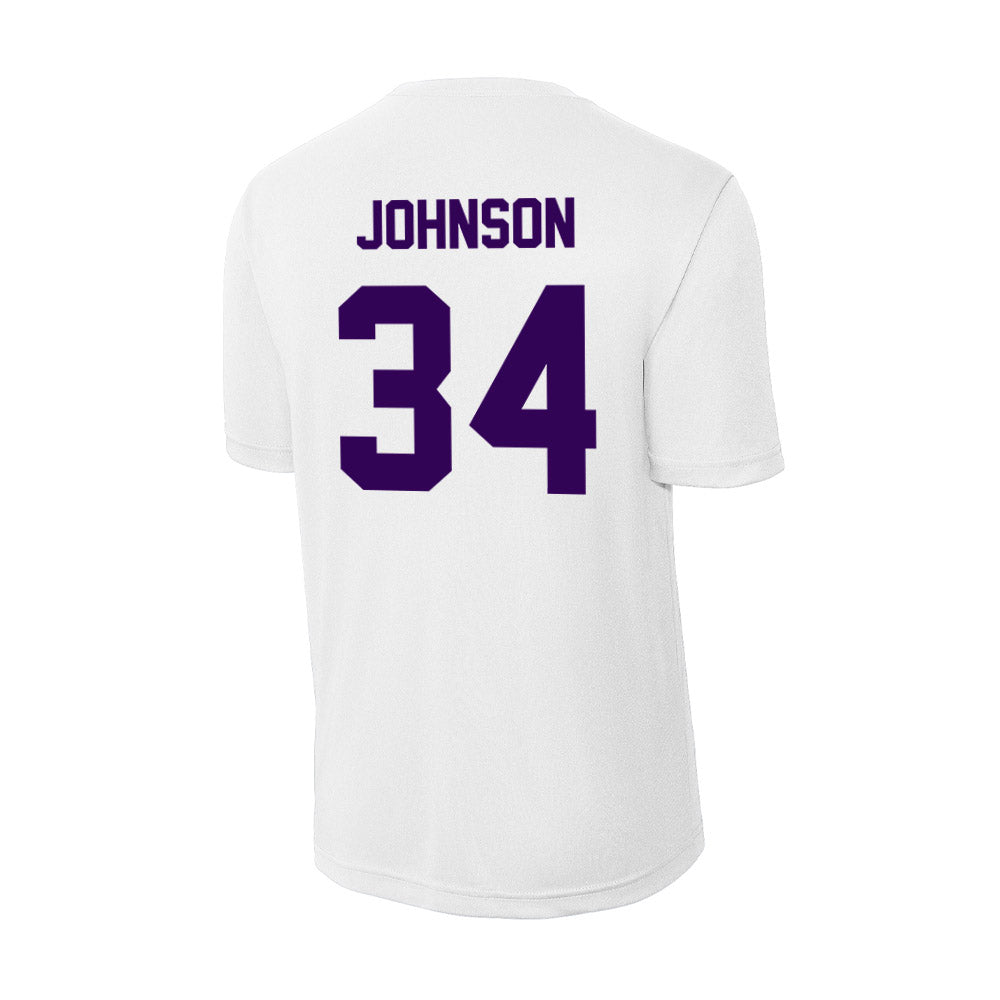 Kansas State - NCAA Men's Basketball : Nate Johnson - Activewear T-Shirt-1