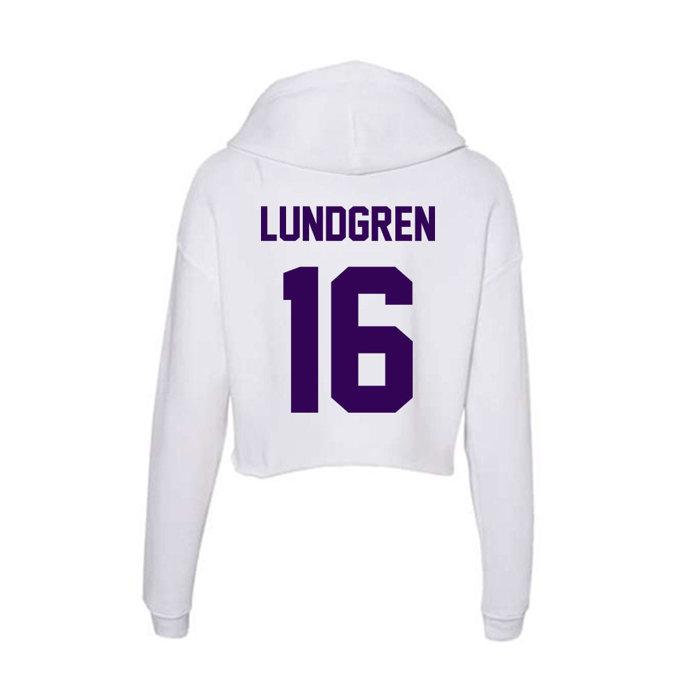 Kansas State - NCAA Women's Volleyball : Cadence Lundgren - Women's Crop Fleece Hoodie-1