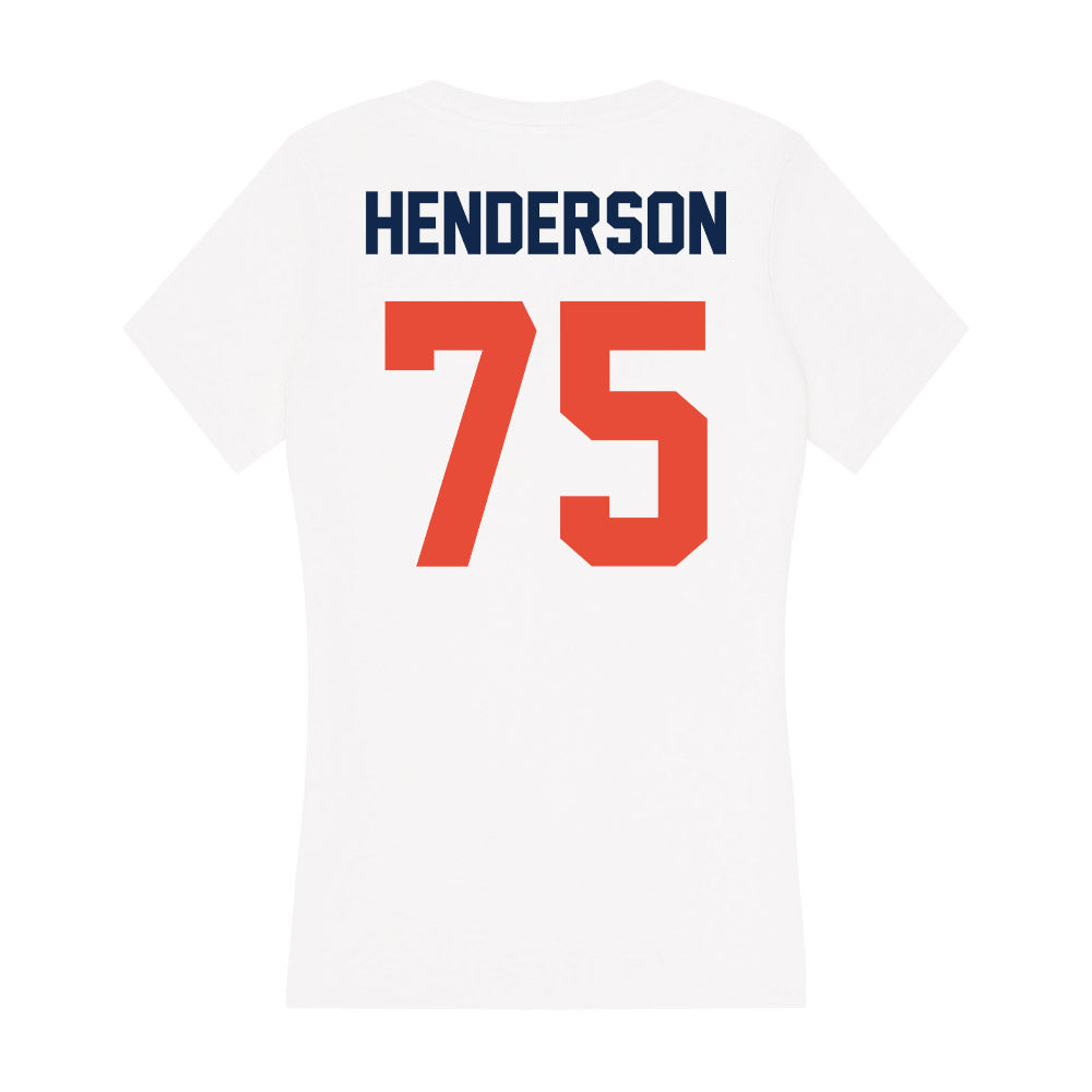Illinois - NCAA Football : Brandon Henderson - Women's V-Neck T-Shirt-1