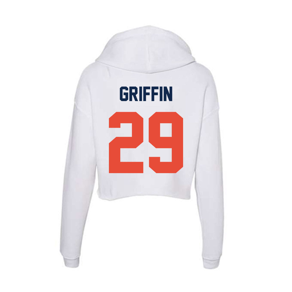 Illinois - NCAA Football : TJ Griffin - Women's Crop Fleece Hoodie-1