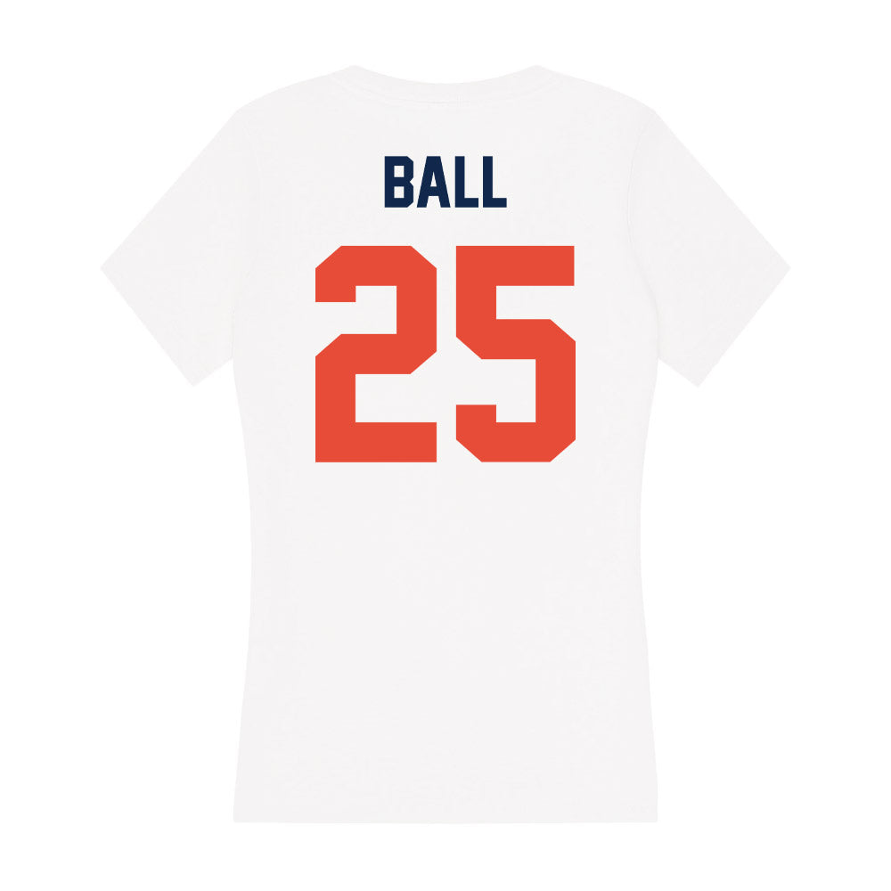 Illinois - NCAA Football : Aaron Ball - Women's V-Neck T-Shirt-1