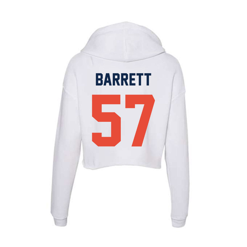 Illinois - NCAA Football : Zach Barrett - Women's Crop Fleece Hoodie-1