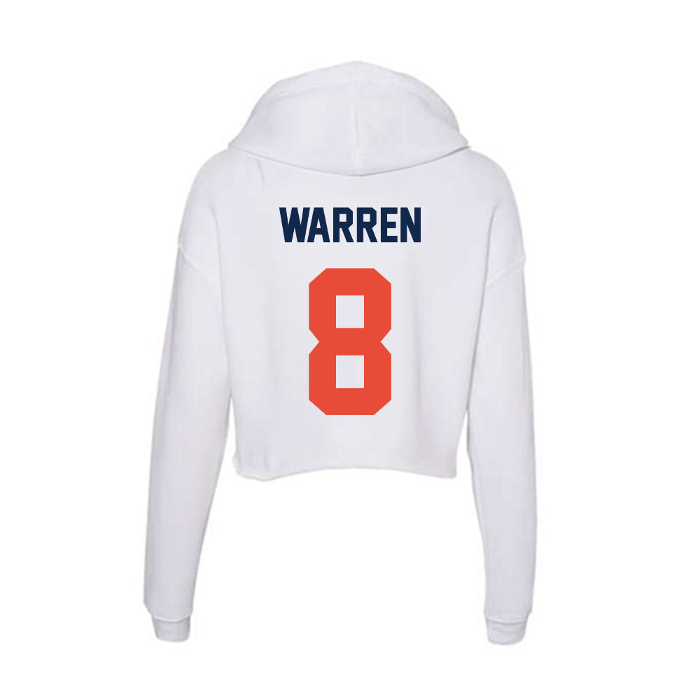 Illinois - NCAA Football : Jeremiah Warren - Women's Crop Fleece Hoodie-1