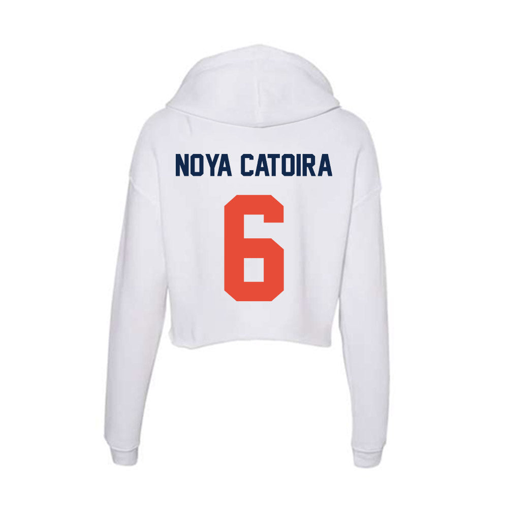 Illinois - NCAA Women's Basketball : Irene Noya Catoira - Women's Crop Fleece Hoodie-1