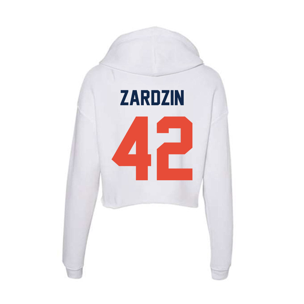 Illinois - NCAA Football : Luke Zardzin - Women's Crop Fleece Hoodie-1