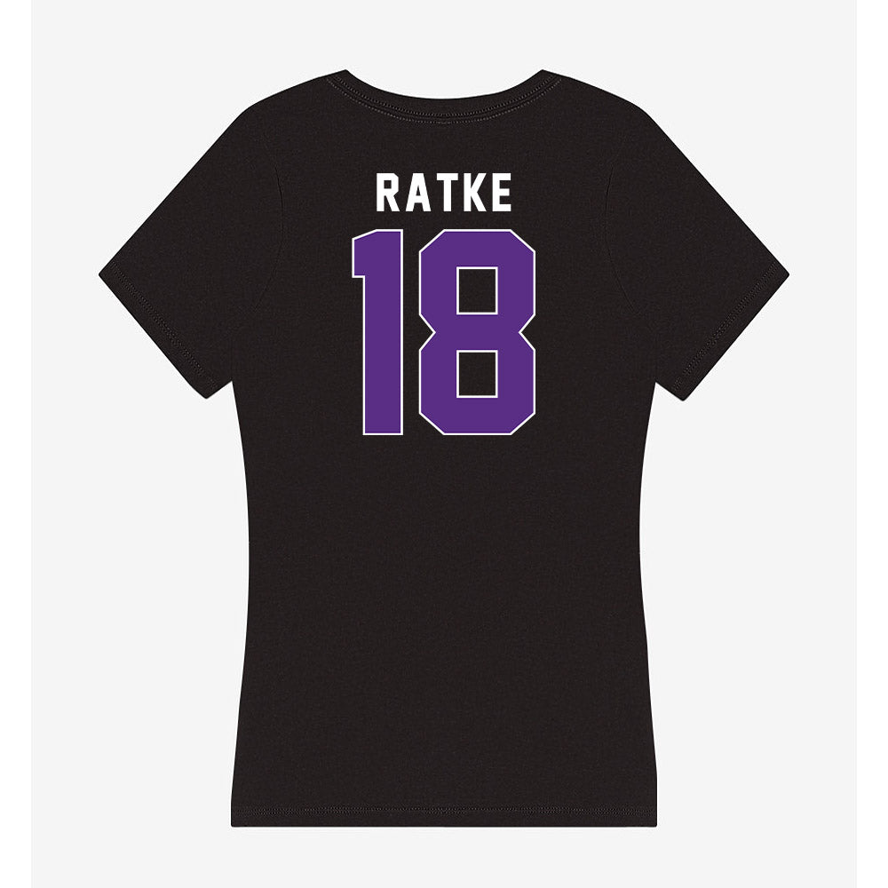 Northwestern - NCAA Women's Lacrosse : Claire Ratke - Women's V-Neck T-Shirt-1