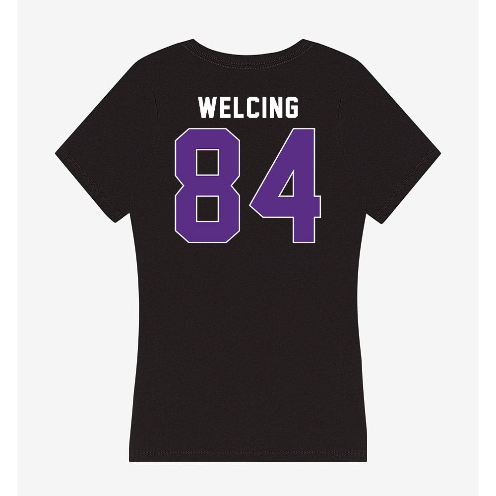 Northwestern - NCAA Football : Hunter Welcing - Women's V-Neck T-Shirt-1