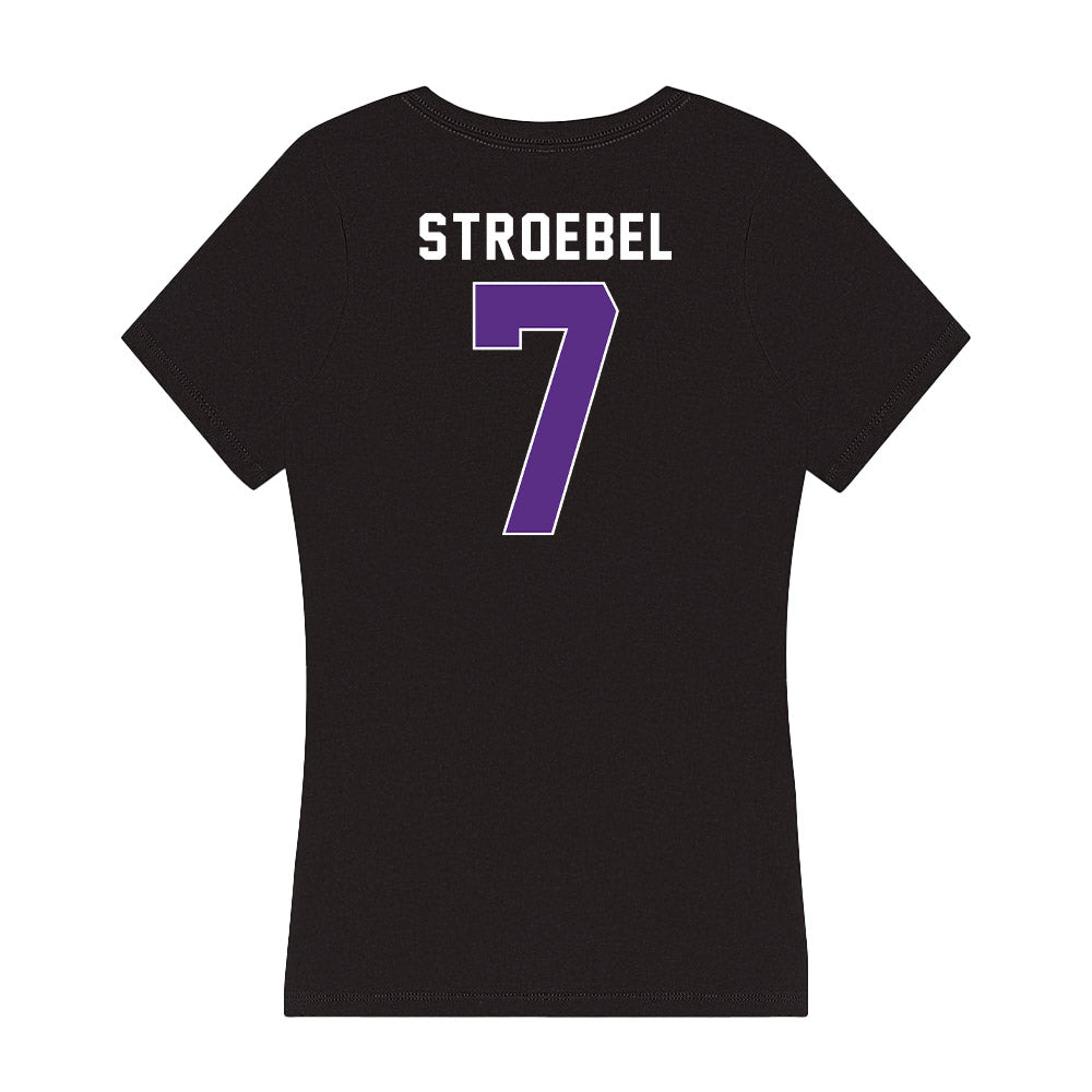 Northwestern - NCAA Women's Soccer : Mary Stroebel - Women's V-Neck T-Shirt-1
