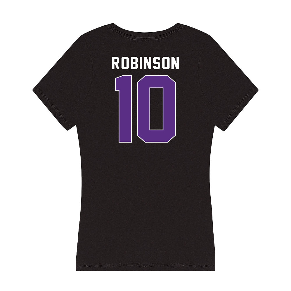 Northwestern - NCAA Softball : Kansas Robinson - Women's V-Neck T-Shirt-1