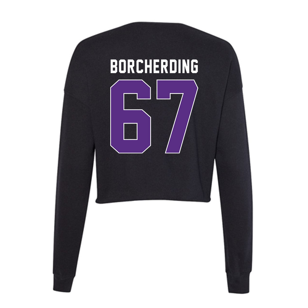 Northwestern - NCAA Football : Jace Borcherding - Women's Cropped Crew Fleece-1