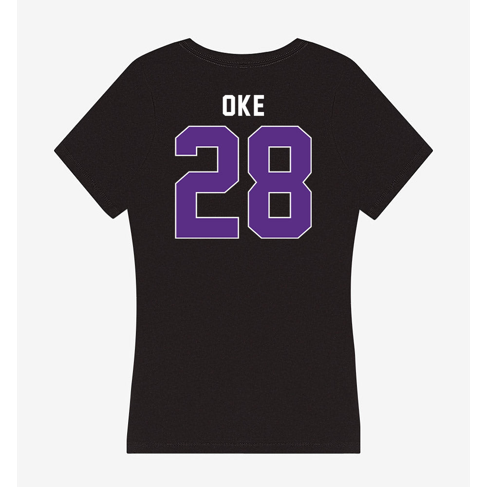 Northwestern - NCAA Football : Timi Oke - Women's V-Neck T-Shirt-1