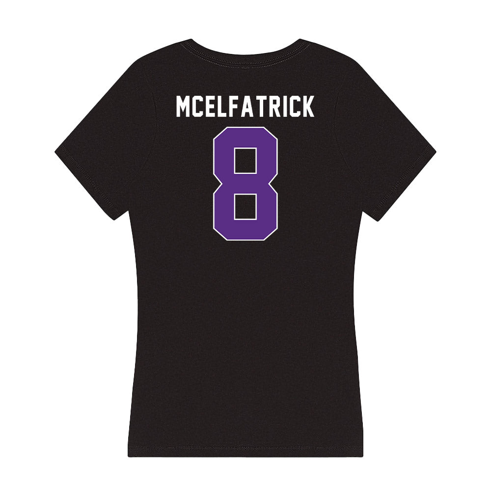Northwestern - NCAA Baseball : Owen McElfatrick - Women's V-Neck T-Shirt-1
