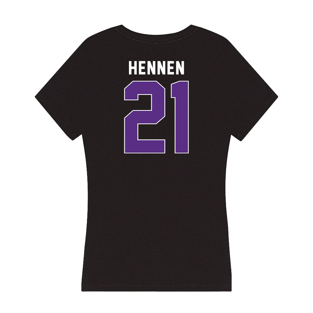Northwestern - NCAA Women's Soccer : Kate Hennen - Women's V-Neck T-Shirt-1