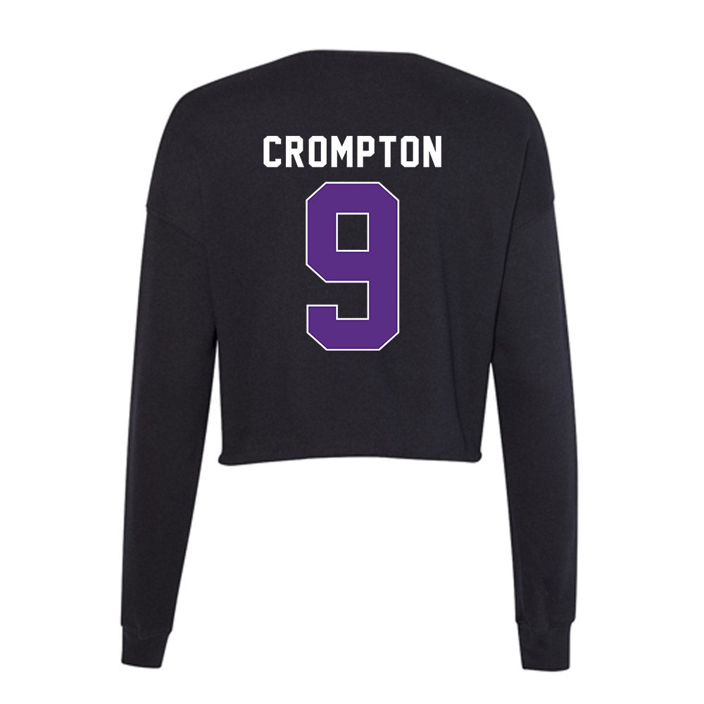 Northwestern - NCAA Women's Fencing : Celia Crompton - Women's Cropped Crew Fleece-1