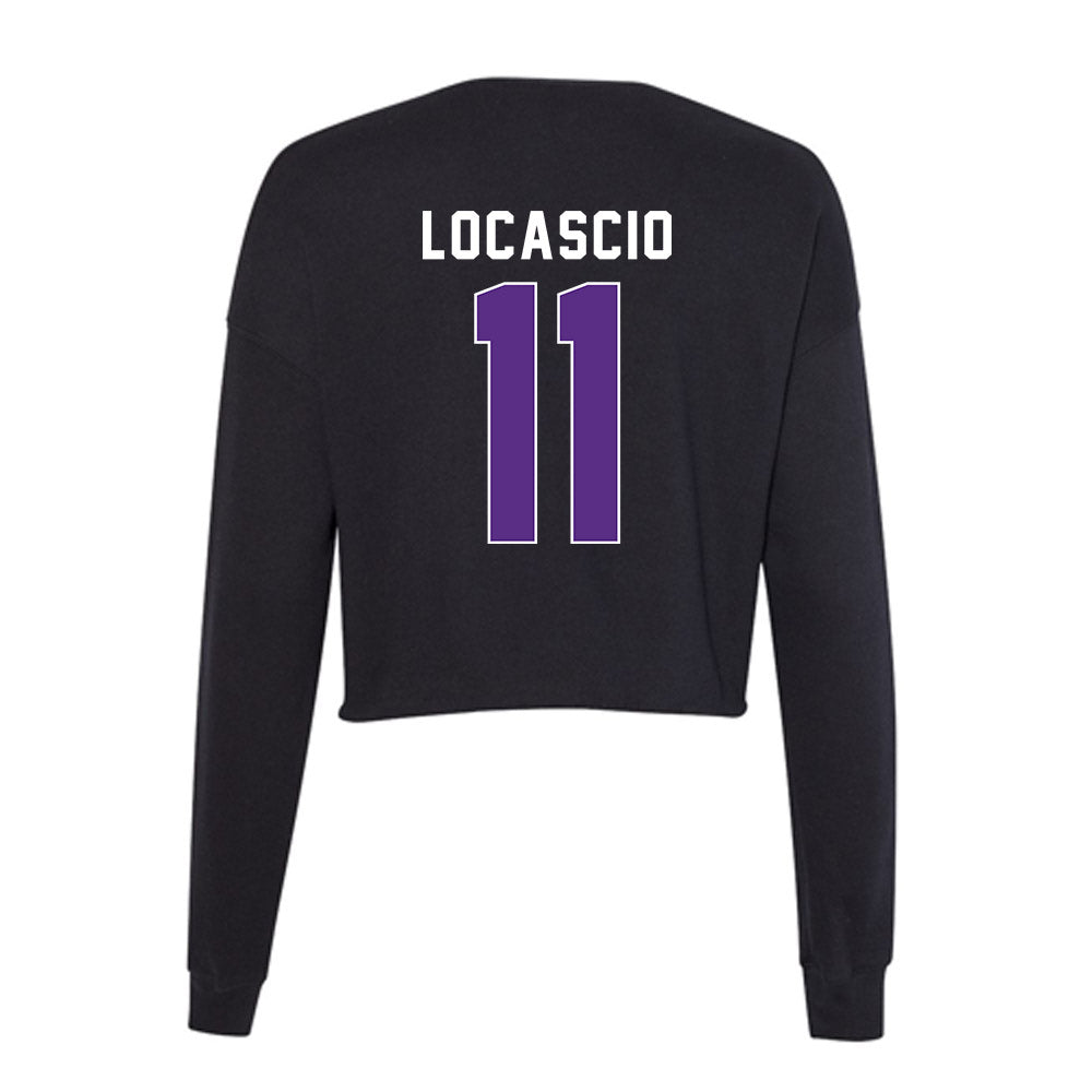 Northwestern - NCAA Women's Lacrosse : Abby LoCascio - Women's Cropped Crew Fleece-1