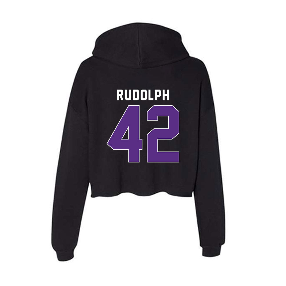 Northwestern - NCAA Women's Lacrosse : Hannah Rudolph - Women's Crop Fleece Hoodie-1