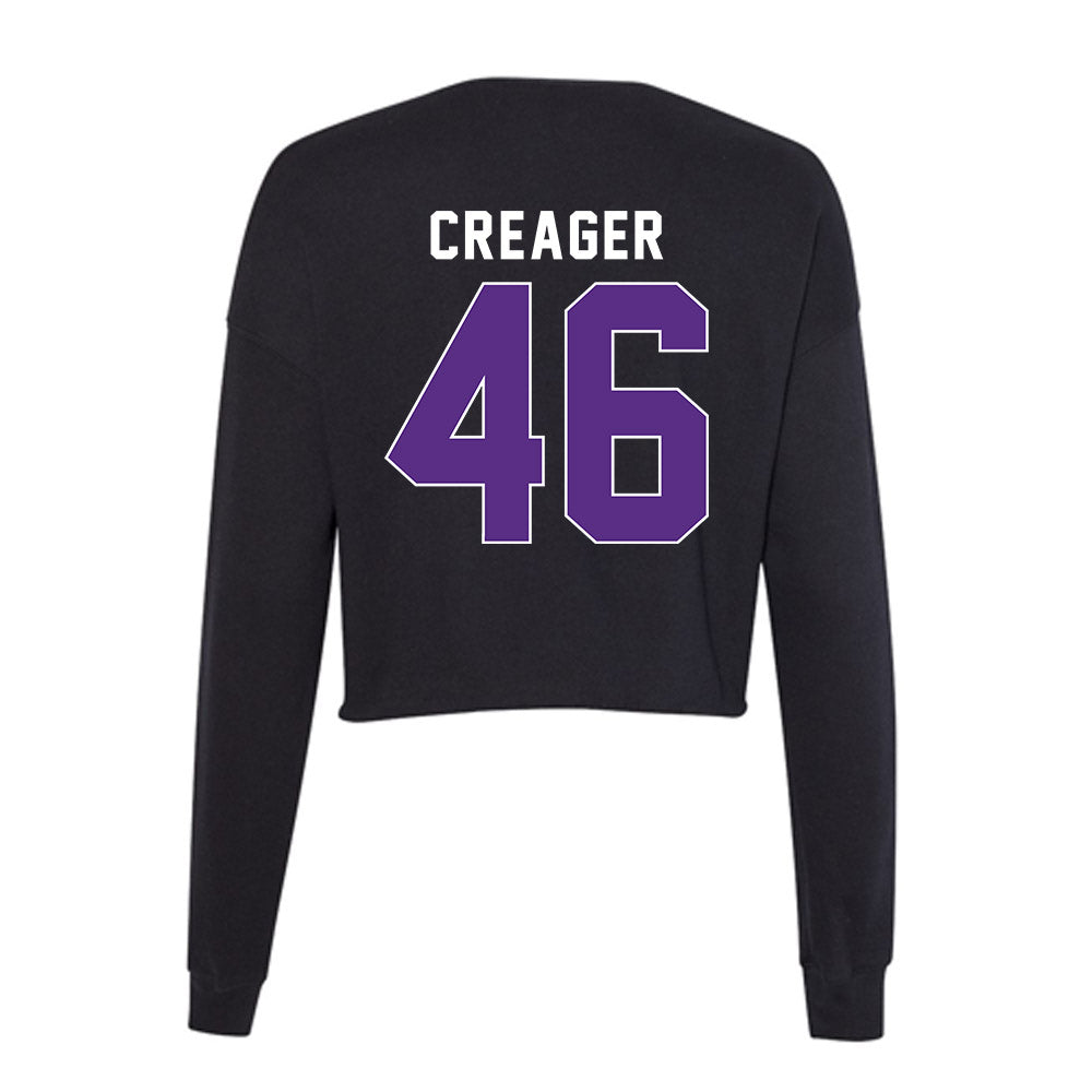 Northwestern - NCAA Football : Lincoln Creager - Women's Cropped Crew Fleece-1