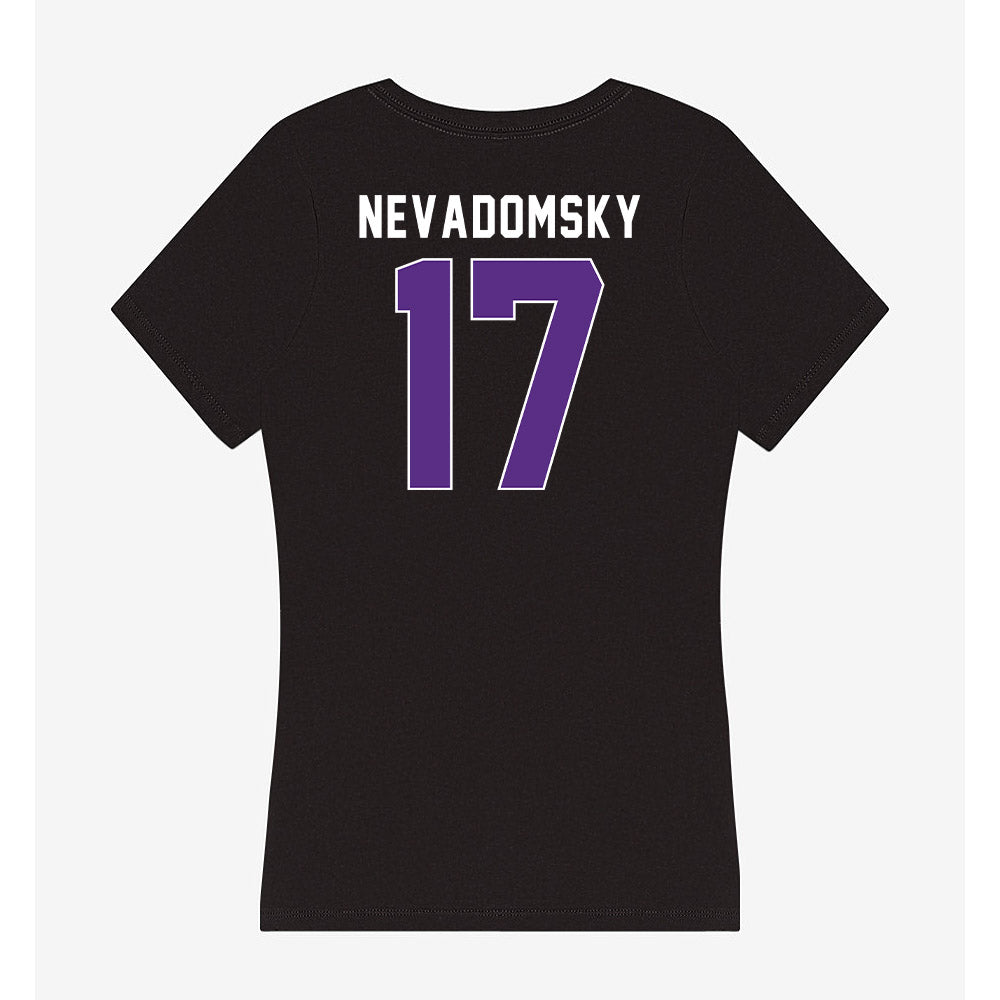 Northwestern - NCAA Women's Soccer : Presley Nevadomsky - Women's V-Neck T-Shirt-1