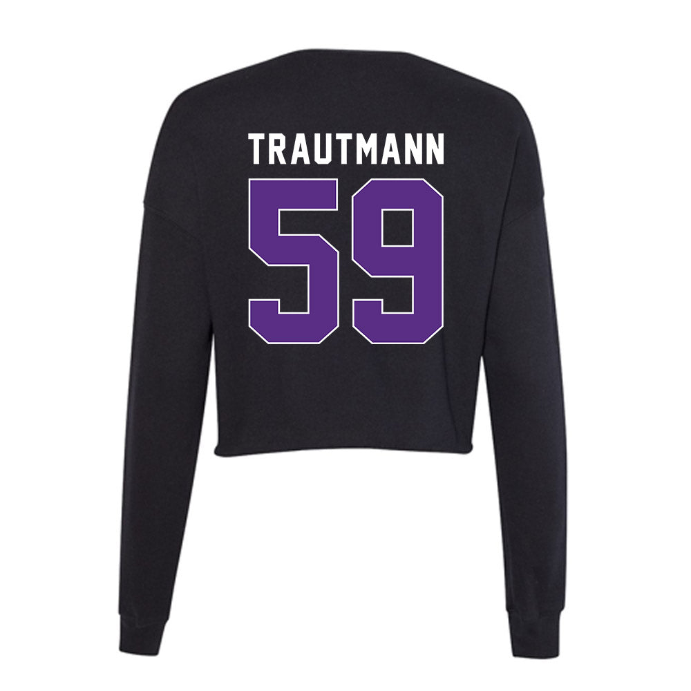 Northwestern - NCAA Football : Jack Trautmann - Women's Cropped Crew Fleece-1