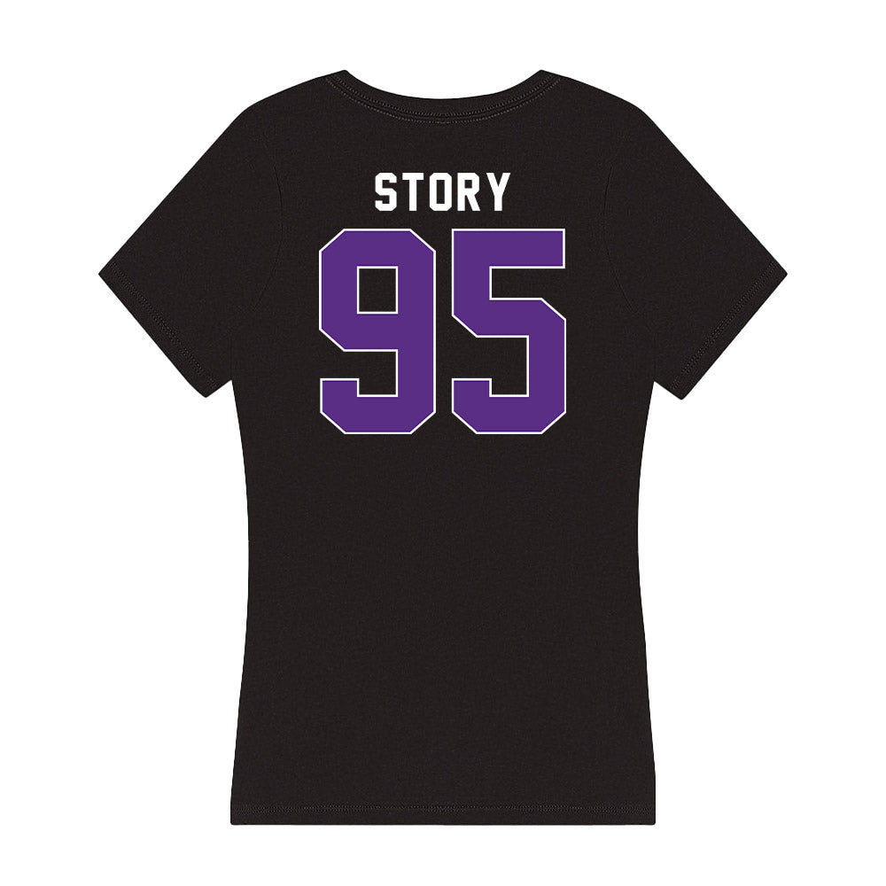 Northwestern - NCAA Football : Najee Story - Women's V-Neck T-Shirt-1