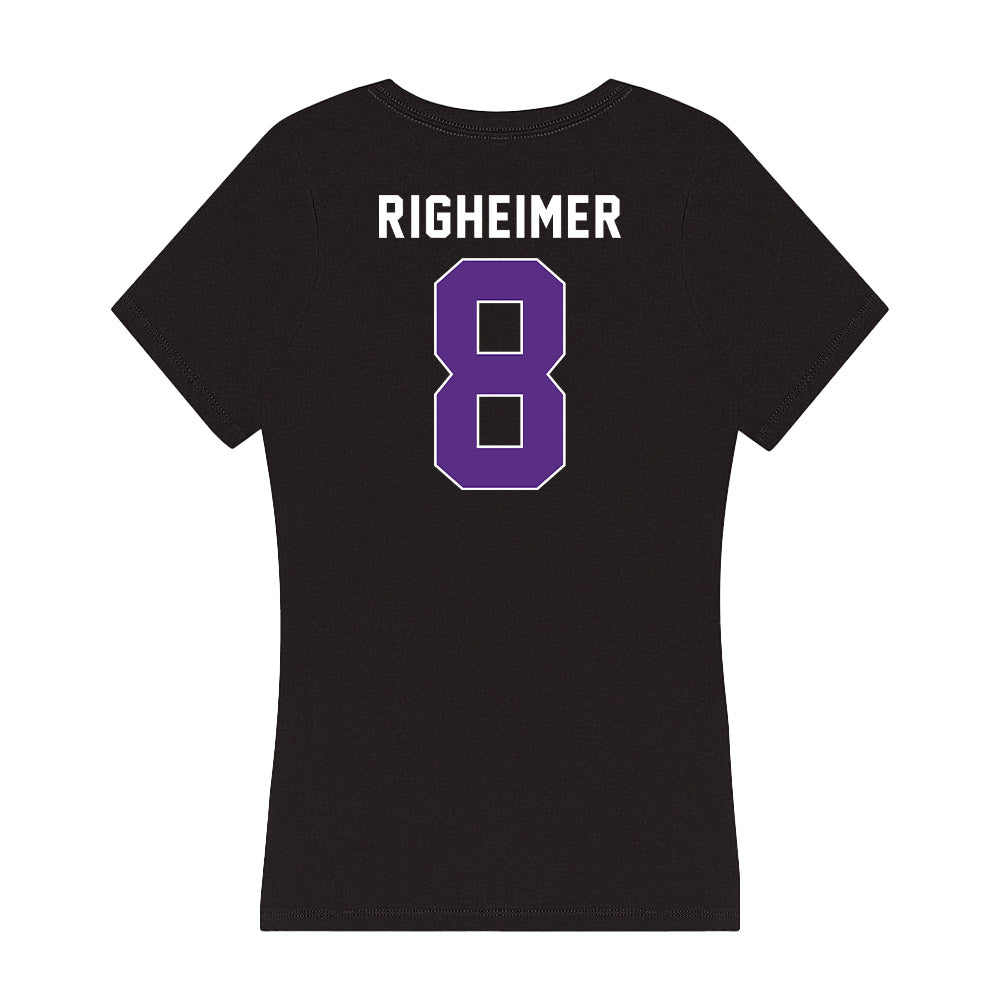 Northwestern - NCAA Women's Basketball : Kat Righeimer - Women's V-Neck T-Shirt-1